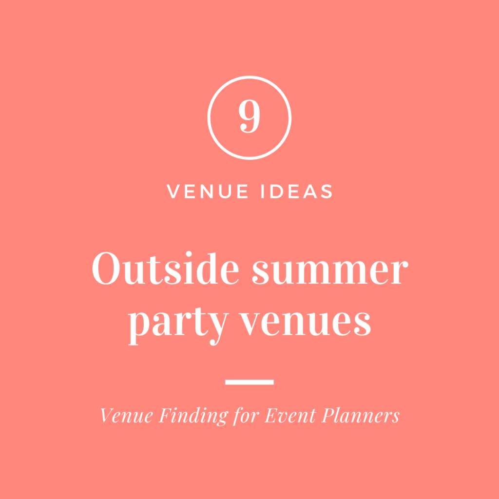 Outside summer party venues